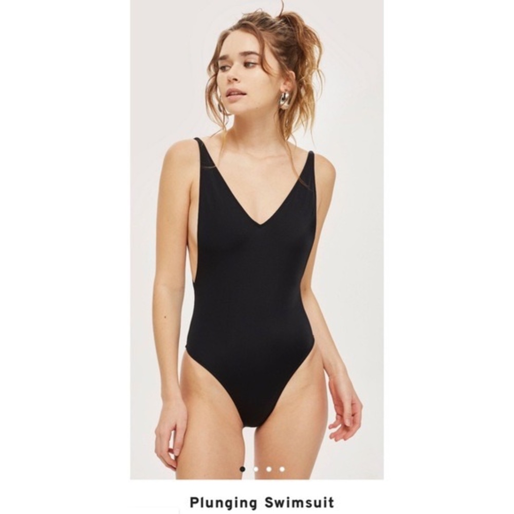 Topshop Open Back Once Piece Swimsuit